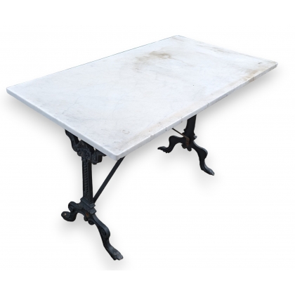 Table de bistrot plateau marbre