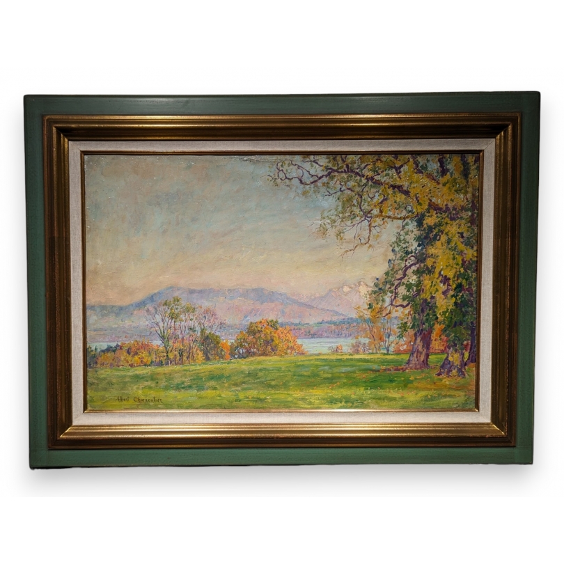 Tableau "Le vieux Rhône" signé CHARPENTIER