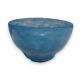 Coupe ronde en verre bleu DAUM