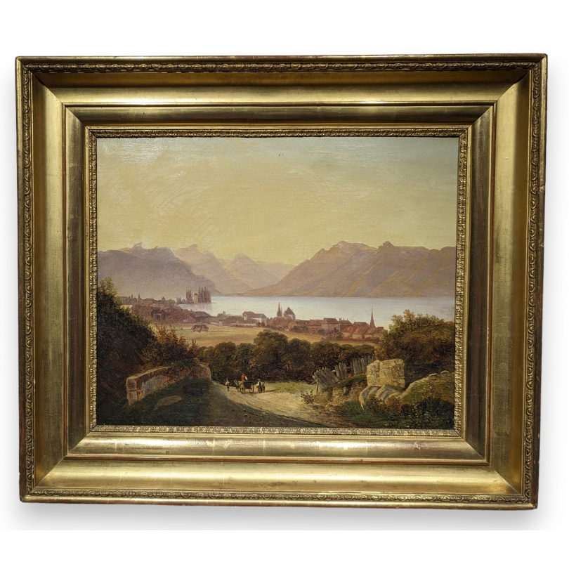 Tableau "Cully sur le Lac Léman"