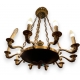 Lustre style Empire en bronze