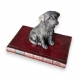 Presse-papier Border Terrier sur un livre rouge