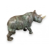 Rhinocéros en bronze patine vert et or