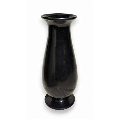 Vase en verre de Saint-Prex noir