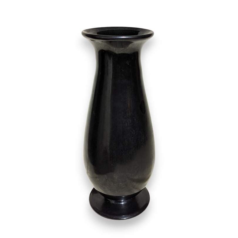 Vase en verre de Saint-Prex noir