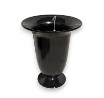 Vase en verre de Saint-Prex noir