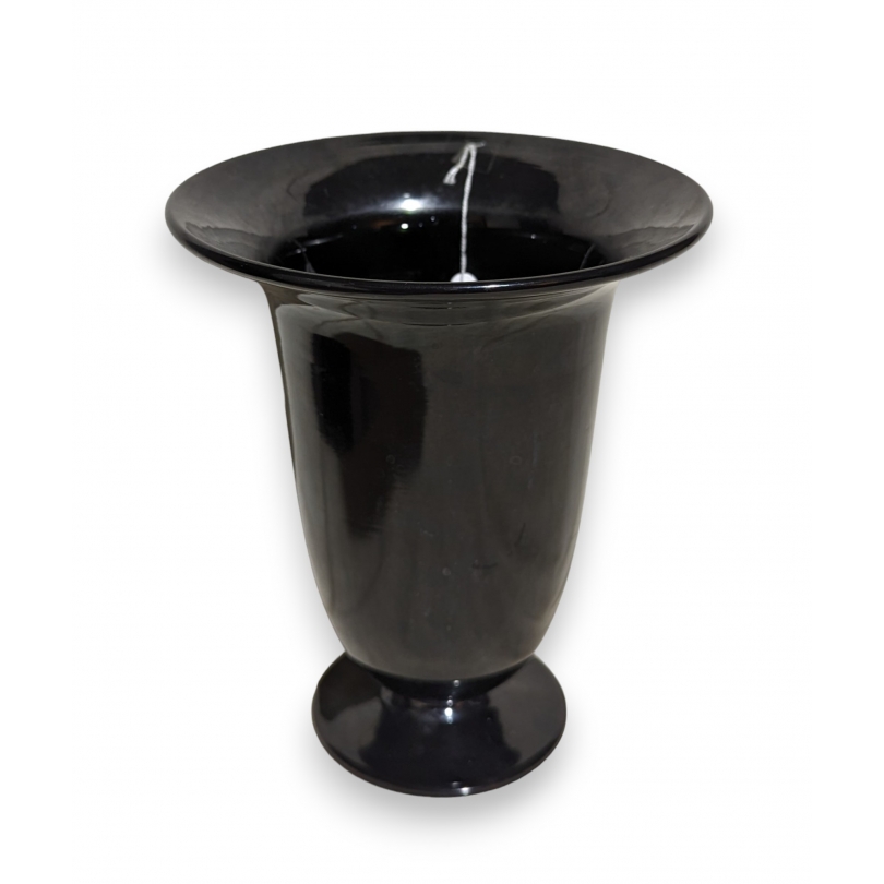 Vase en verre de Saint-Prex noir