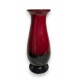 Vase en verre de Saint-Prex rouge et noir