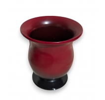 Vase en verre de Saint-Prex rouge et noir