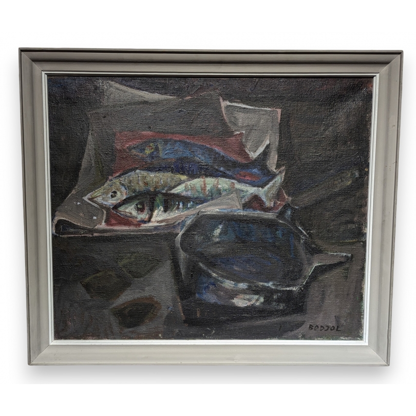 Tableau "Poissons" signé BODJOL