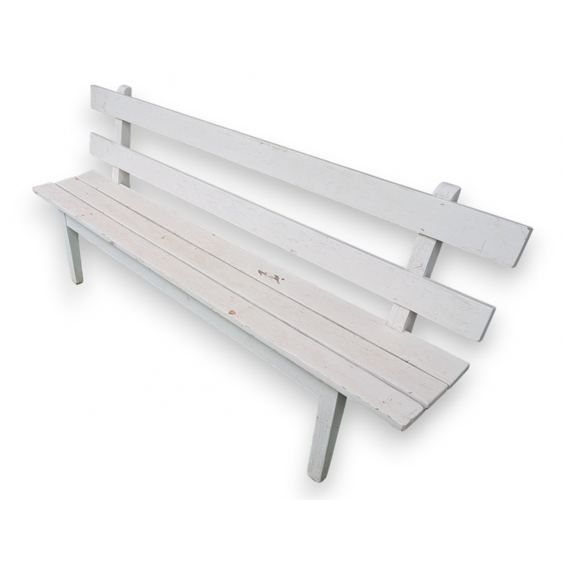 Banc en bois blanc