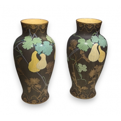 Paire de vases Art-Nouveau LONGCHAMP