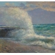 Tableau "Vagues sur le Léman", signé GILLIAND