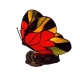 Lampe style Tiffany en forme de papillon, rouge