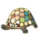 Lampe style Tiffany en forme de tortue, multicolor