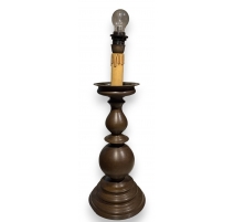 Lampe cierge Baroque en bronze