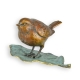 Bronze "Moineau sur une feuille"