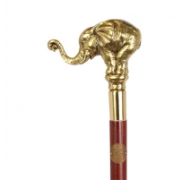 Canne avec poignée Eléphant en bronze