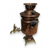 Samovar en cuivre et laiton