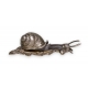 Escargot en argent et quartz gris