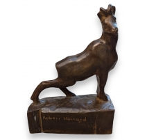 Bronze "Jeune Chamois" signée Robert HAINARD