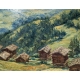 Tableau "Grimentz" signé J.A. MUSSLER