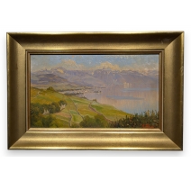 Tableau "Vue du Lac" signé A. PONCI