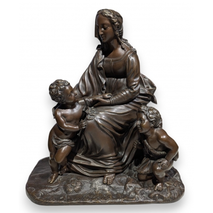 Bronze "La Vierge à l'Enfant" d'après PRADIER