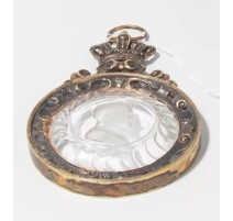 Médaillon en verre "Napoléon de profil"