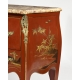 Commode style Louis XV chinoise rouge