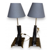 Paire de lampes Bottine victorienne