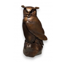 Bronze "Hibou grand-duc" par GICÉ