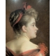 Pastel "Portrait" signé J. CHOISY 1891