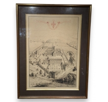 Gravure "Abbaye de port royal des champs"