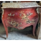 Commode style Louis XV chinoise rouge