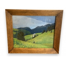 Pastel "Lac Léman" signé F. BIRBAUM