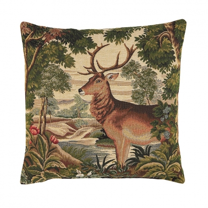 Coussin "Cerf dans la fôret"