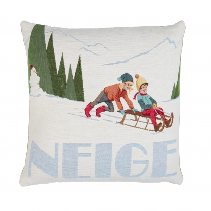 Coussin "NEIGE" Luge