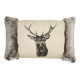 Coussin allongé "Cerf" et fourrure