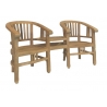 Banc de jardin double "Betawi" enfant en teck