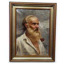 Tableau"Portrait homme" signé FRIGERIO