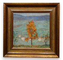 Tableau "Arbre d'automne" signé Maurice MATHEY