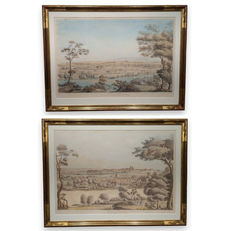 Pair of prints of Geneva: I vi