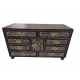 Italian cabinet, ebony and hor