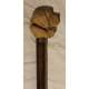 Blackened beech walking stick with horse