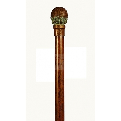 Walking stick with golden brass knob "Horse"