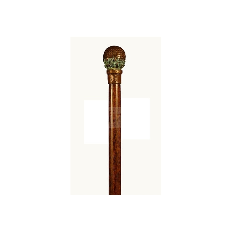 Walking stick with golden brass knob "Horse"