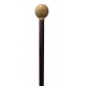 Blackened beech walking stick with horse