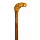 Blackened beech walking stick with horse