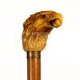 Blackened beech walking stick with horse